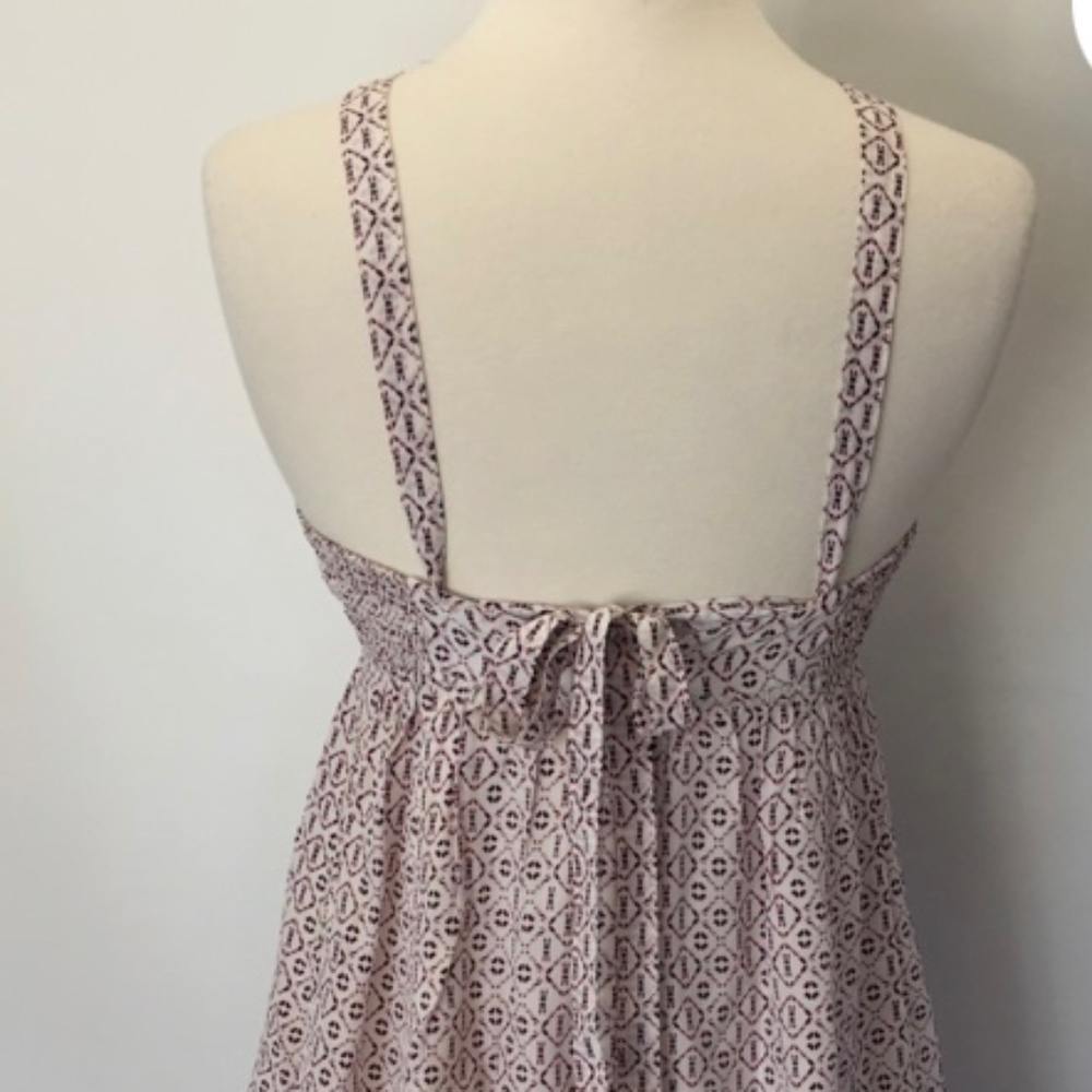 Madewell White Maroon 8 Silk Convertible Dress Twee Scandi Girl lightweight - Picture 4 of 15
